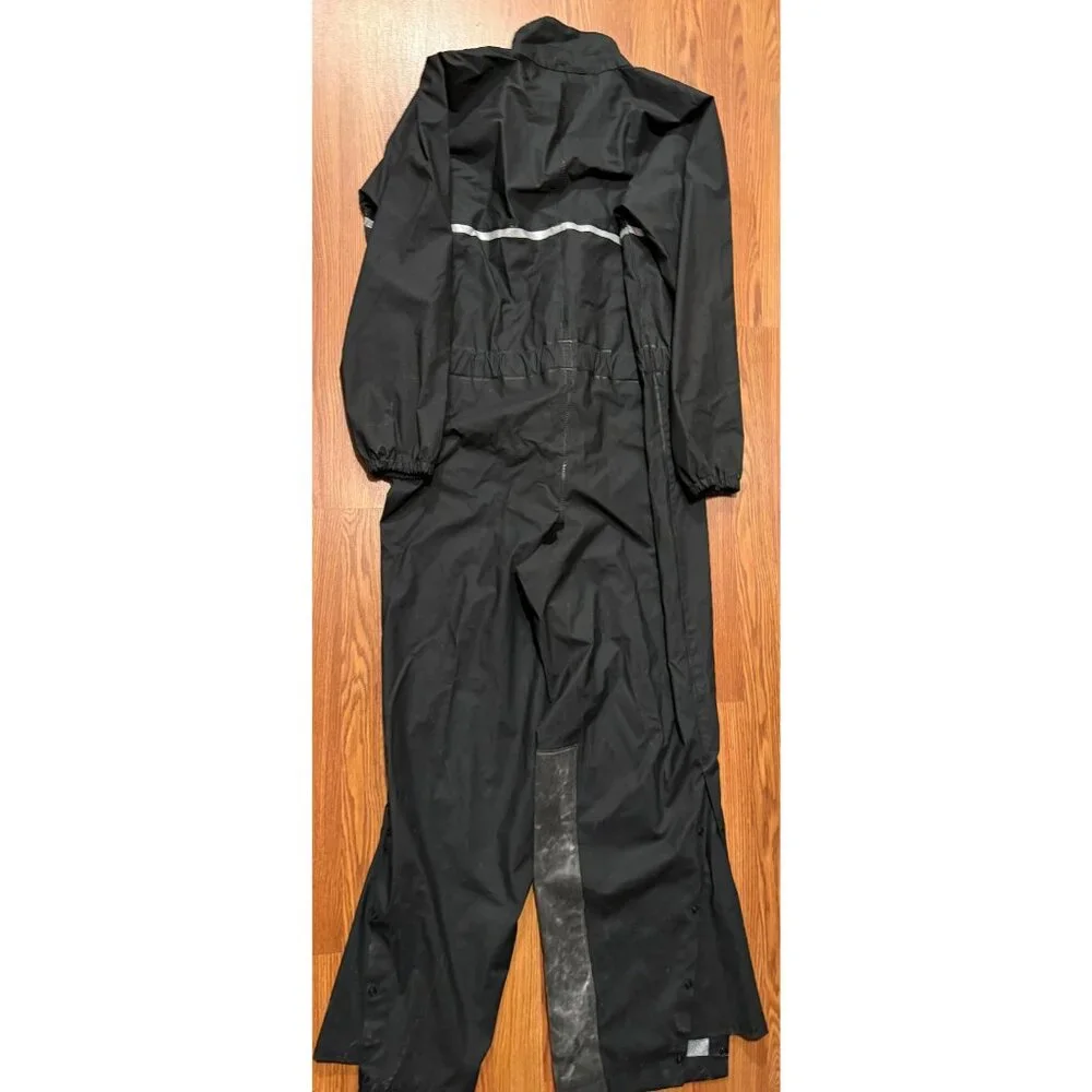 Vintage Harley Davidson Rain Suit Mens M 1 Piece Zip Snap Front